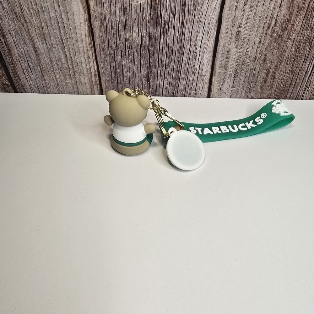 Green Fashion Keychain with Starbucks Logo - Picture 3 of 3